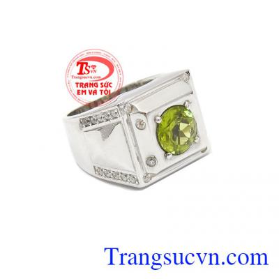 Nhẫn bạc nam Peridot bạc đẹp, chất lượng uy tín, giao hàng nhanh trên toàn quốc