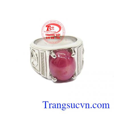 Nhẫn bạc nam Ruby đẹp chất lượng uy tín, giao hàng nhanh trên toàn quốc