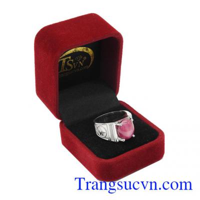 Nhẫn bạc nam Ruby đẹp