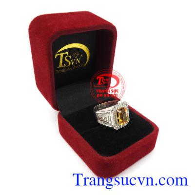 Nhẫn bạc nam thạch anh vàng cá tính thương hiệu uy tín, chất lượng, giao hàng nhanh trên toàn quốc.