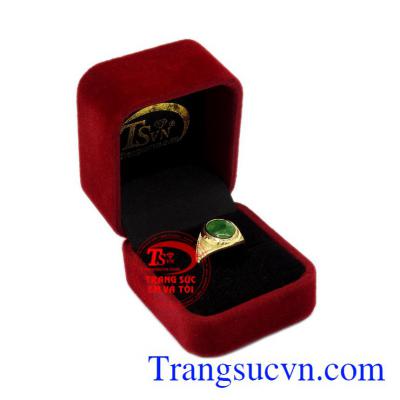 Nhẫn nam ngón út ngọc cẩm thạch