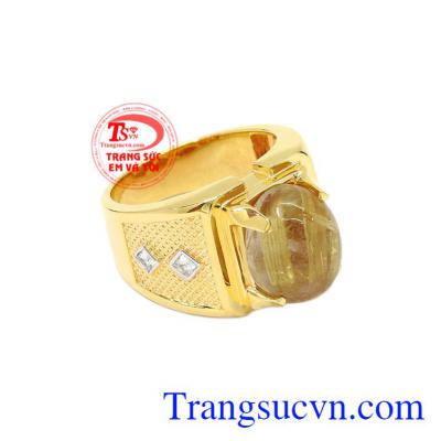 Nhẫn nam thạch anh tóc lịch lãm giao hàng trên toàn quốc.