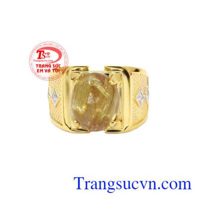 Nhẫn nam thạch anh tóc lịch lãm mang lại vẻ nam tính và lịch lãm cho phái mạnh.