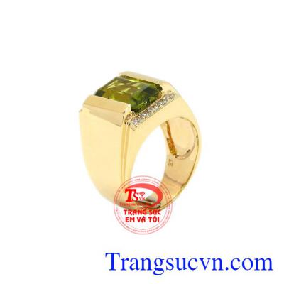 Nhẫn nam vàng peridot đẹp