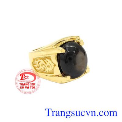 Nhẫn nam vàng Sapphire sao độc đáo chất lượng.