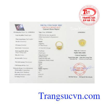Nhẫn nữ Sapphire vàng sang trọng
