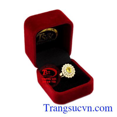 Nhẫn nữ Sapphire vàng sang trọng