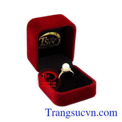 Nhẫn nữ vàng ngọc trai đẹp