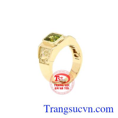 Nhẫn nữ vàng Peridot tinh tế