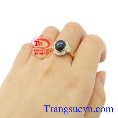 Nhẫn nữ vàng Sapphire sang trọng đẹp.