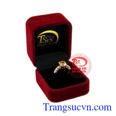 Nhẫn nữ vàng thạch anh vàng
