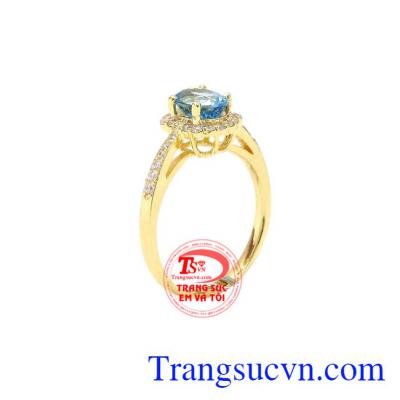 Nhẫn nữ vàng Topaz đẹp