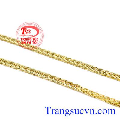 Dây chuyền phong cách. Vòng vàng tây 18k màu