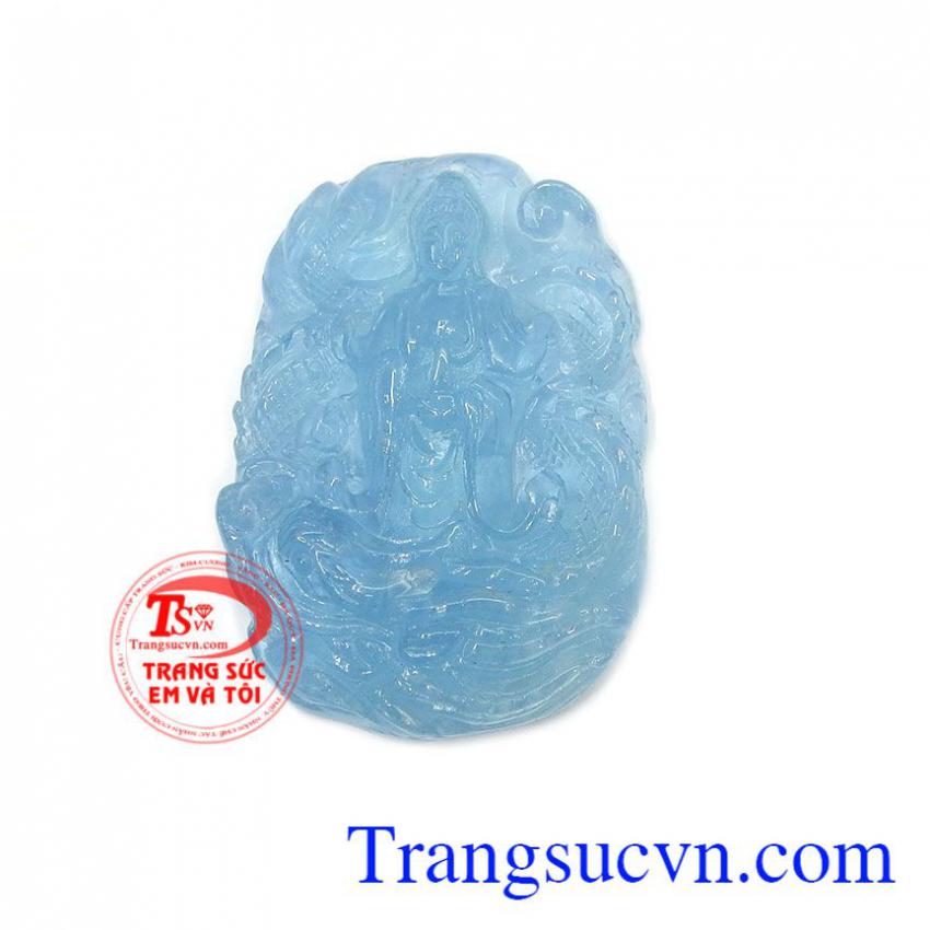 Mặt dây Aquamarine bình an