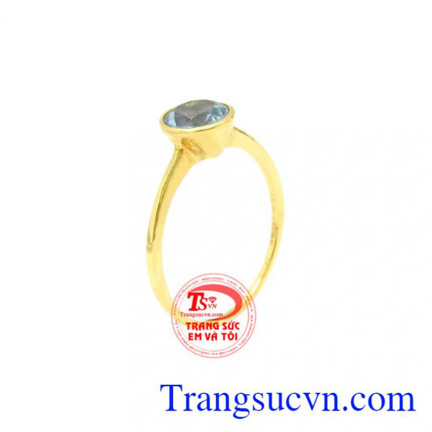 Nhẫn nữ vàng Topaz nhỏ xinh