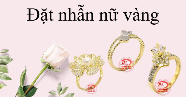 Đặt nhẫn nữ vàng