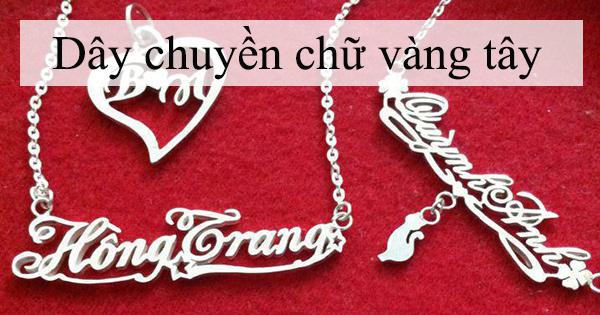 Làm dây chuyền chữ vàng tây