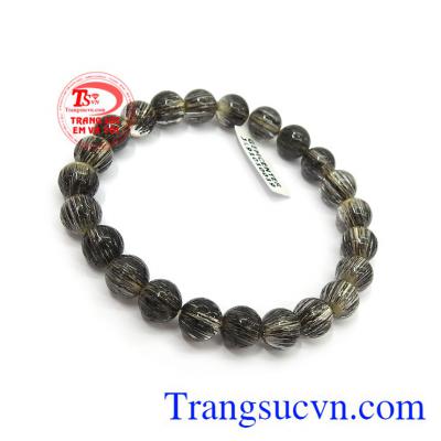 Chuỗi thạch anh tóc may mắn 8 ly trong phong thủy có tác dụng mang lại may mắn, thành công và lạc quan cho người đeo