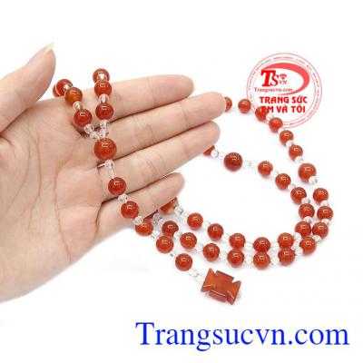 Sản phẩm thích hợp làm quà tặng cho người thân hoặc bạn bè mọi lứa tuổi,Chuỗi tràng hạt mã não đỏ