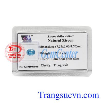 Đá Zircon ép vỉ may mắn có giấy kiểm định đá quý uy tín, chất lượng màu đẹp. 