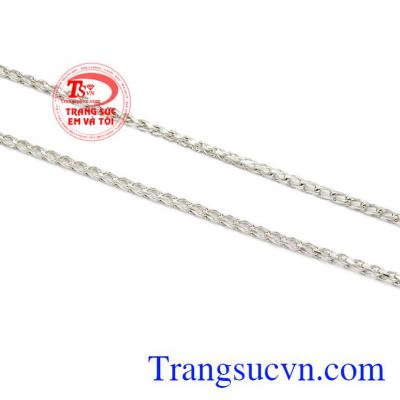 Dây chuyền nam vàng trắng đẹp vàng 10k Italy chất lượng.