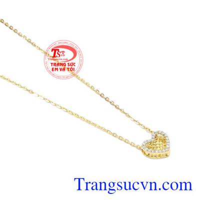 Dây chuyền nữ trái tim xinh xắn chất lượng.
