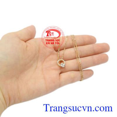 Dây chuyền nữ vàng hoa vàng 10 Korea bảo hành 6 tháng.