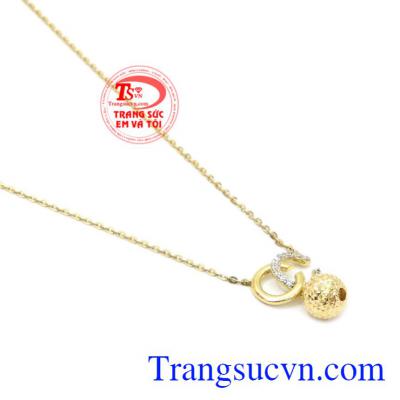 Dây chuyền nữ vàng thanh lịch Korea bảo hành 6 tháng.
