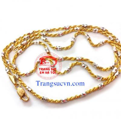Dây chuyền vàng 18k nhập khẩu từ Italya