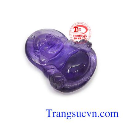 Di Lặc thạch anh tím tài lộc màu sắc đẹp, chất lượng đá đảm bảo