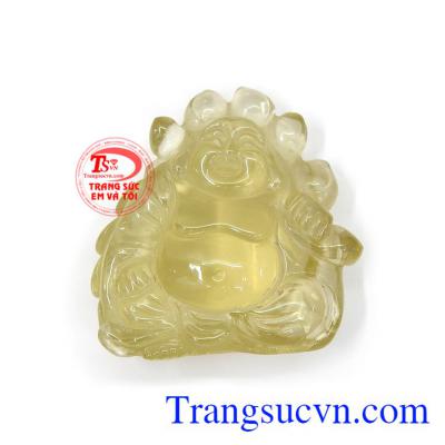 Di Lặc Thạch anh vàng sang trọng chạm khắc đẹp, chất lượng cao, đeo thời trang và sang trọng