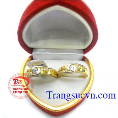 Đôi nhẫn cưới vàng rẻ đẹp thiết kế nhẫn vàng tây tinh xảo