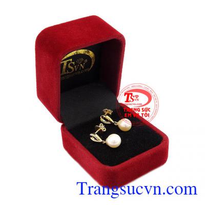 Trang sức Em và Tôi nhận thiết kế các sản phẩm trang sức 3D theo yêu cầu của từng khách hàng,Hoa tai nữ ngọc trai dịu dàng