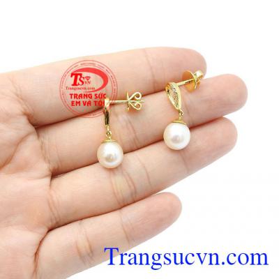 Sản phẩm bảo hành uy tín, chất lượng, giao hàng toàn quốc,Hoa tai nữ ngọc trai dịu dàng