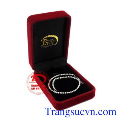 Lắc chân bi vàng trắng nhỏ xinh Korea