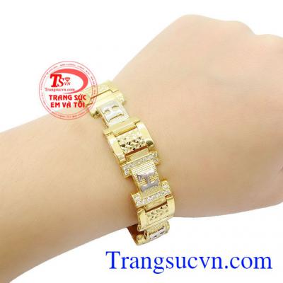 Sản phẩm thích hợp làm quà tặng cho người thân hoặc bạn bè,Lắc tay nam vàng chữ H