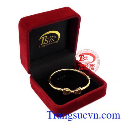 Trang sức Em và Tôi nhận thiết kế các sản phẩm trang sức 3D theo yêu cầu của từng khách hàng,Lắc tay nơ vàng trẻ em