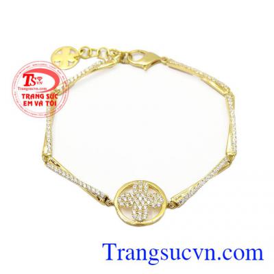 Lắc tay nữ vàng Van cleef