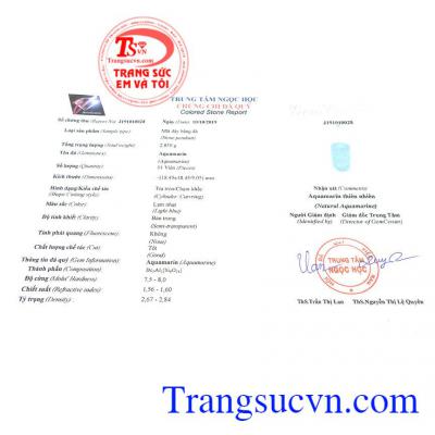 Lu thống aquamarine tài lộc