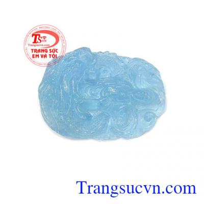 Mặt dây Aquamarine bình an có giấy kiểm định, giao hàng nhanh trên toàn quốc