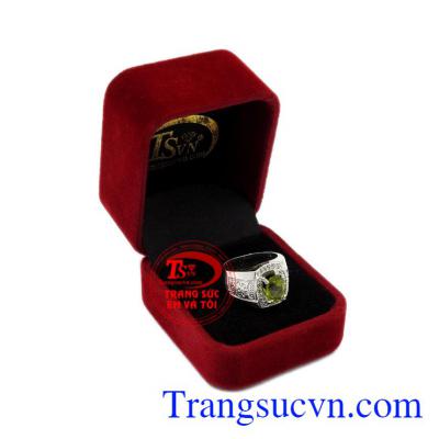 Nhẫn nam bạc Peridot