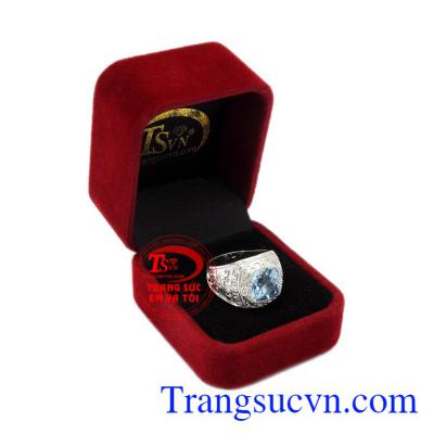 Nhẫn nam bạc Topaz độc đáo