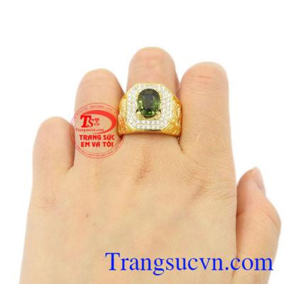 Nhẫn nam vàng Sapphire sang trọng