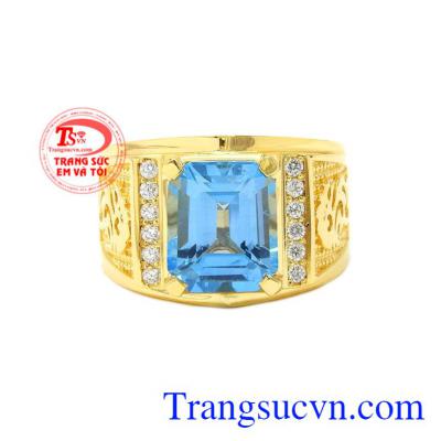 Nhẫn nam vàng Topaz chất lượng mang lại vẻ nam tính, trẻ trung cho phái mạnh.
