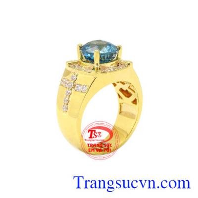 Nhẫn nam vàng Zircon