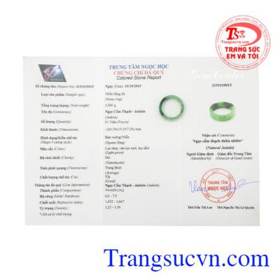 Nhẫn ngọc Jadeite bình an