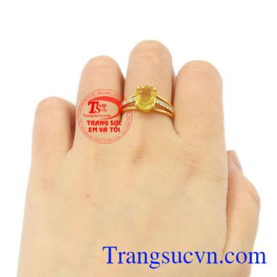 Nhẫn nữ Sapphire vàng chất lượng vàng 18k
