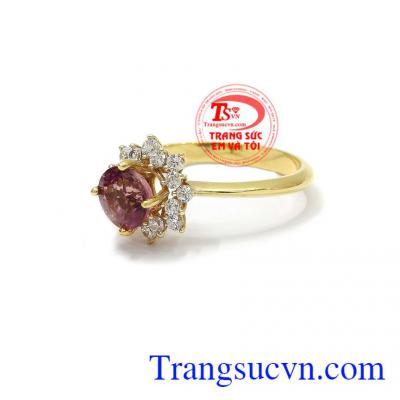 Nhẫn nữ Tourmaline thiên nhiên chất lượng uy tín, bảo hành 6 tháng, giao hàng nhanh trên