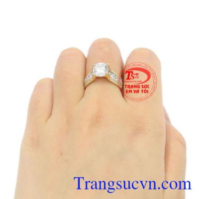 Nhẫn nữ vàng nổi bật vàng 10k Korea giao hàng trên toàn quốc.
