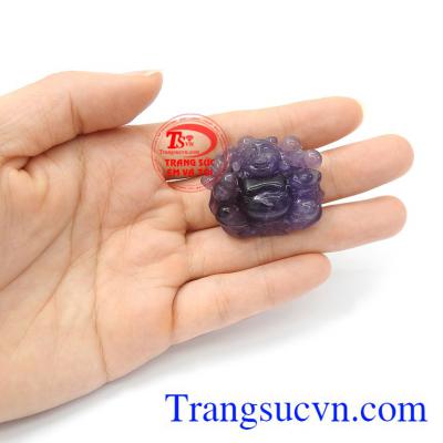 Phật Di Lặc thạch anh tím hiền hòa thương hiệu uy tín, chất lượng, chế tác theo yêu cầu